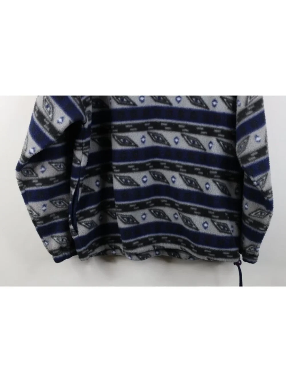 Vintage 90s Streetwear Mens Medium Southwestern Aztec 1/4 Zip Fleece Sweater